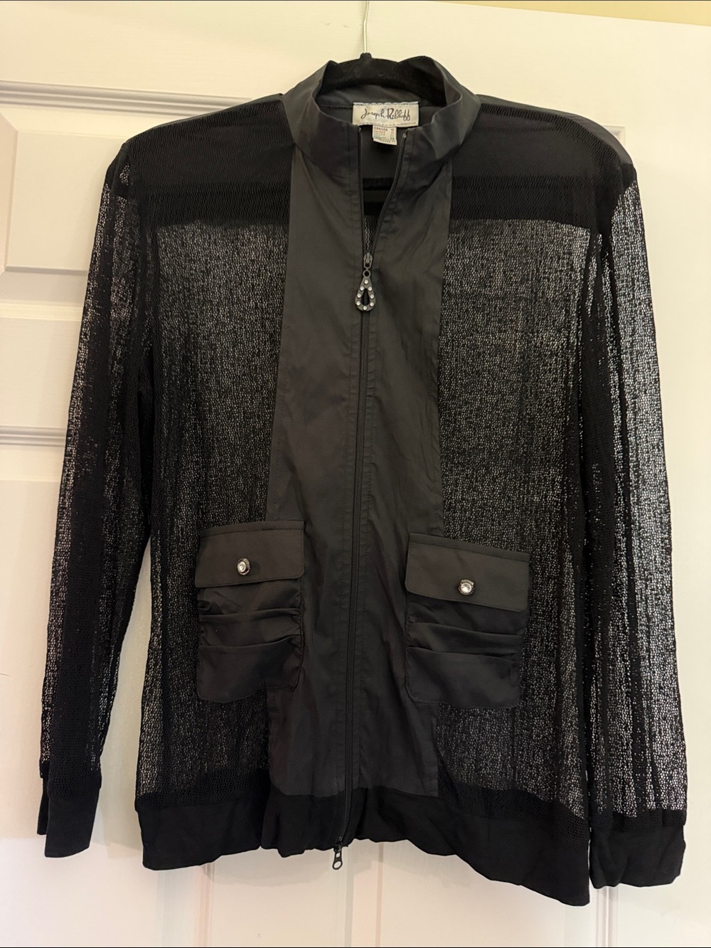 Joseph Ribkoff Sheer Black Jacket